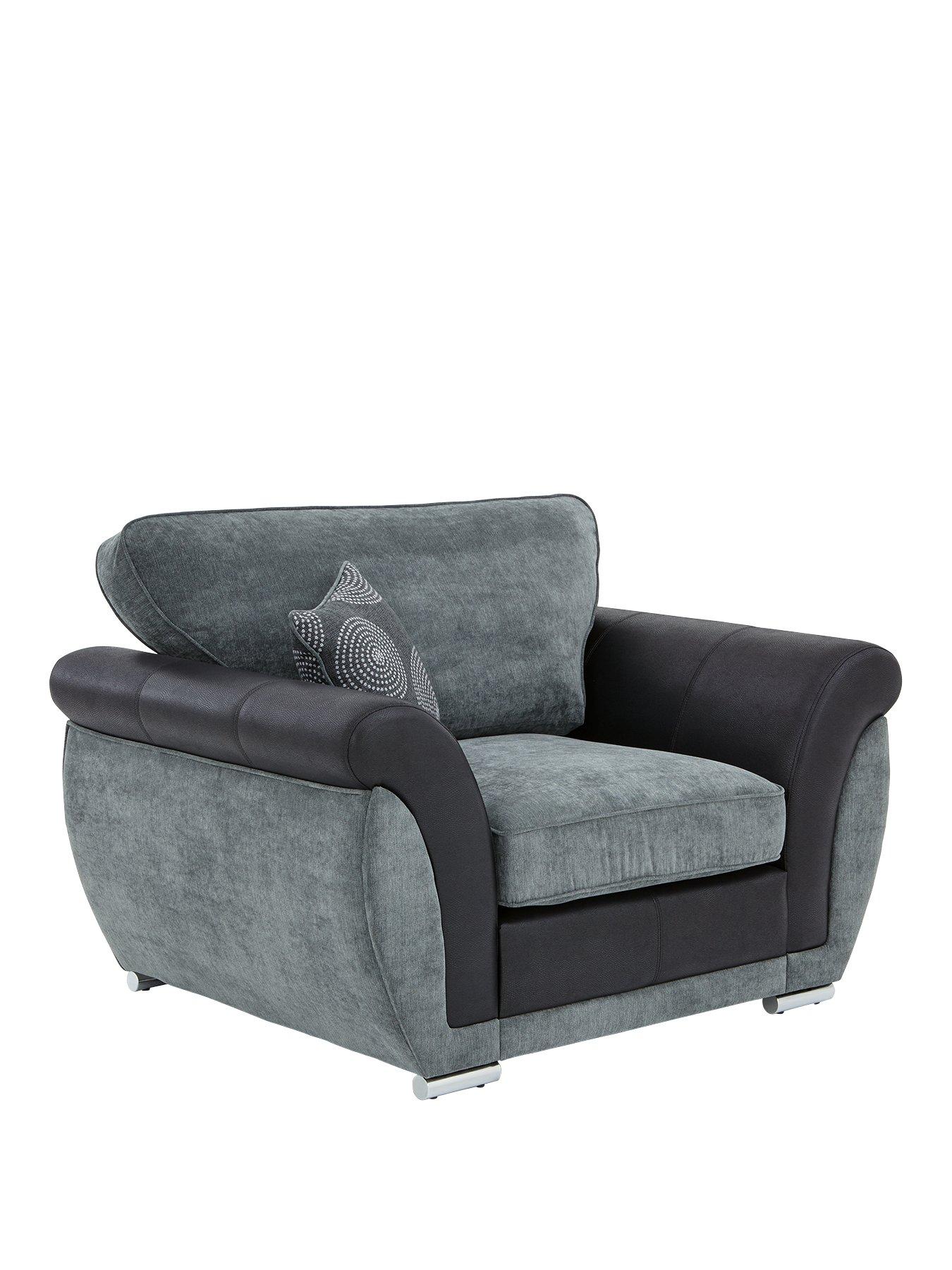  image of very-home-danube-fabricfaux-leathernbsparmchairnbsp--fscreg-certified
