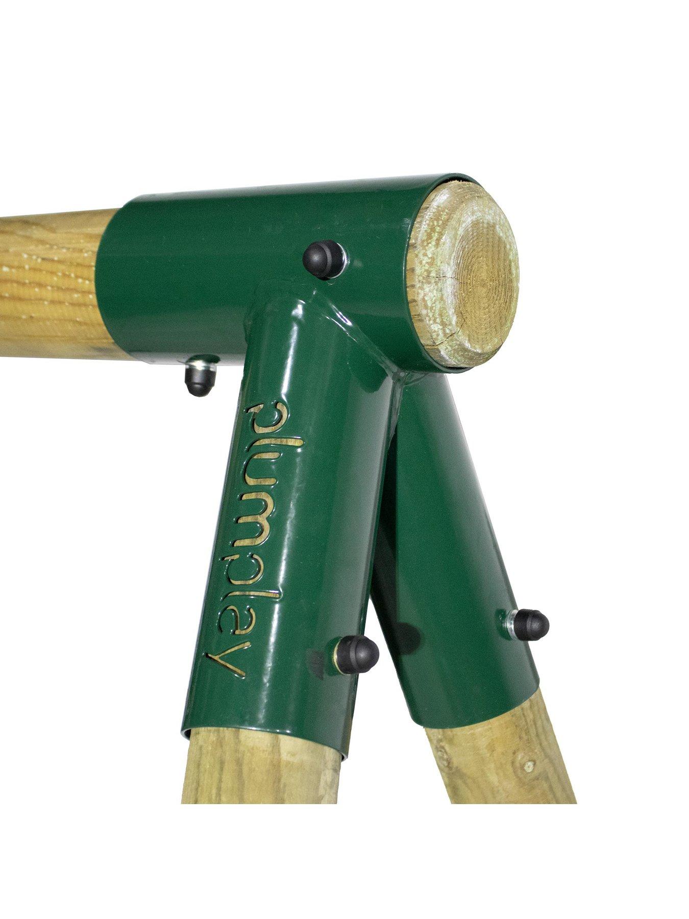 Image 3 of 6 of Plum Colobus Wooden Swing Set with Glider