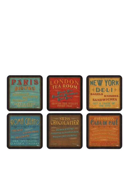 front image of pimpernel-lunchtime-coasters-ndash-set-of-6