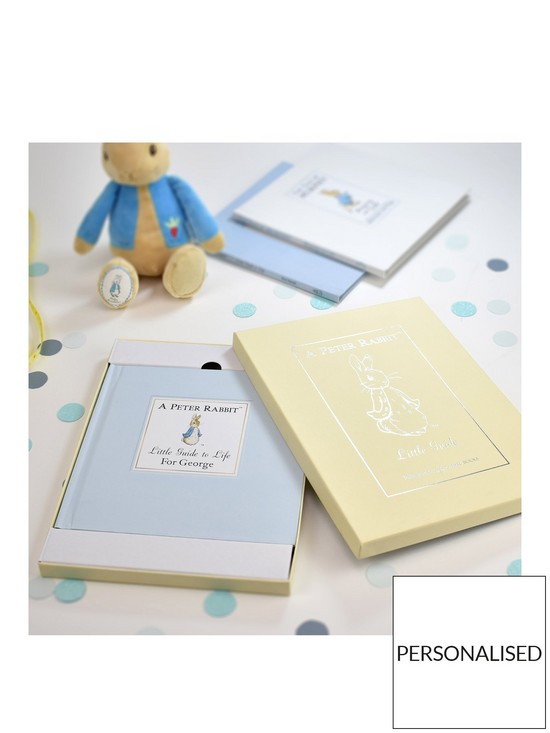 front image of signature-gifts-personalised-peter-rabbit-little-guide-to-life
