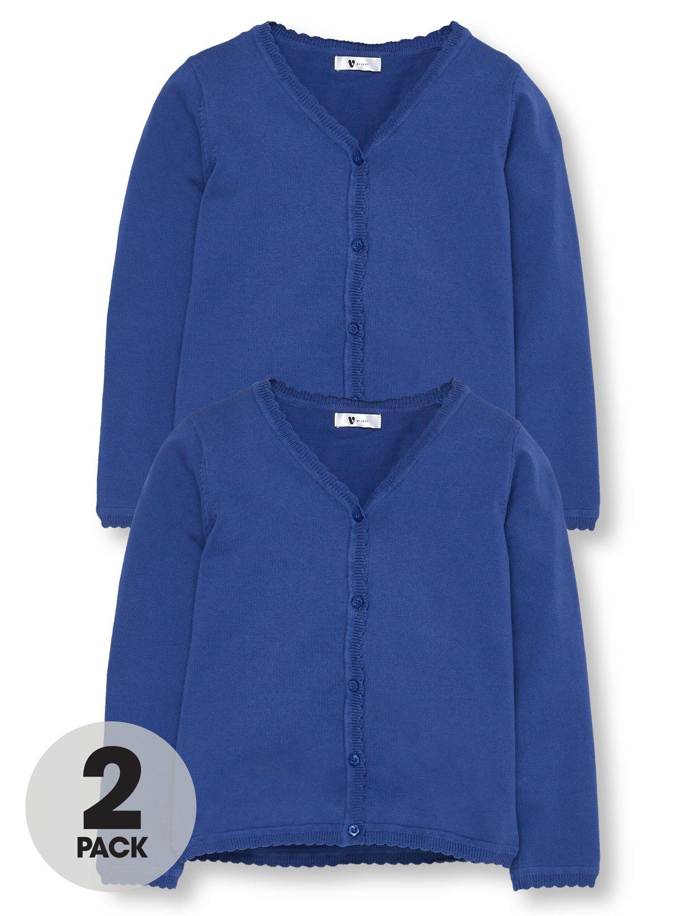 blue girls school cardigan