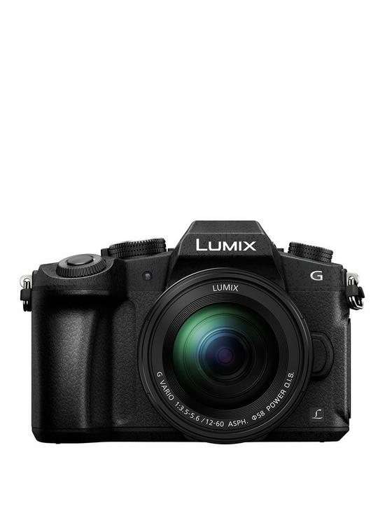 front image of panasonic-dmc-g80meb-k-lumix-g-professional-camera-with-12-60mm-lens-black