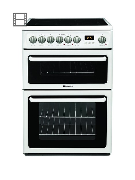 hotpoint-hae60ps-ultima-60cm-ceramic-hob-double-oven-electric-cooker-white