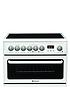  image of hotpoint-hae60ps-ultima-60cm-ceramic-hob-double-oven-electric-cooker-white