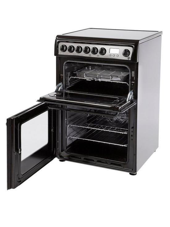 stillFront image of hotpoint-hae60ks-60-cm-ceramic-hob-double-oven-electric-cooker-black