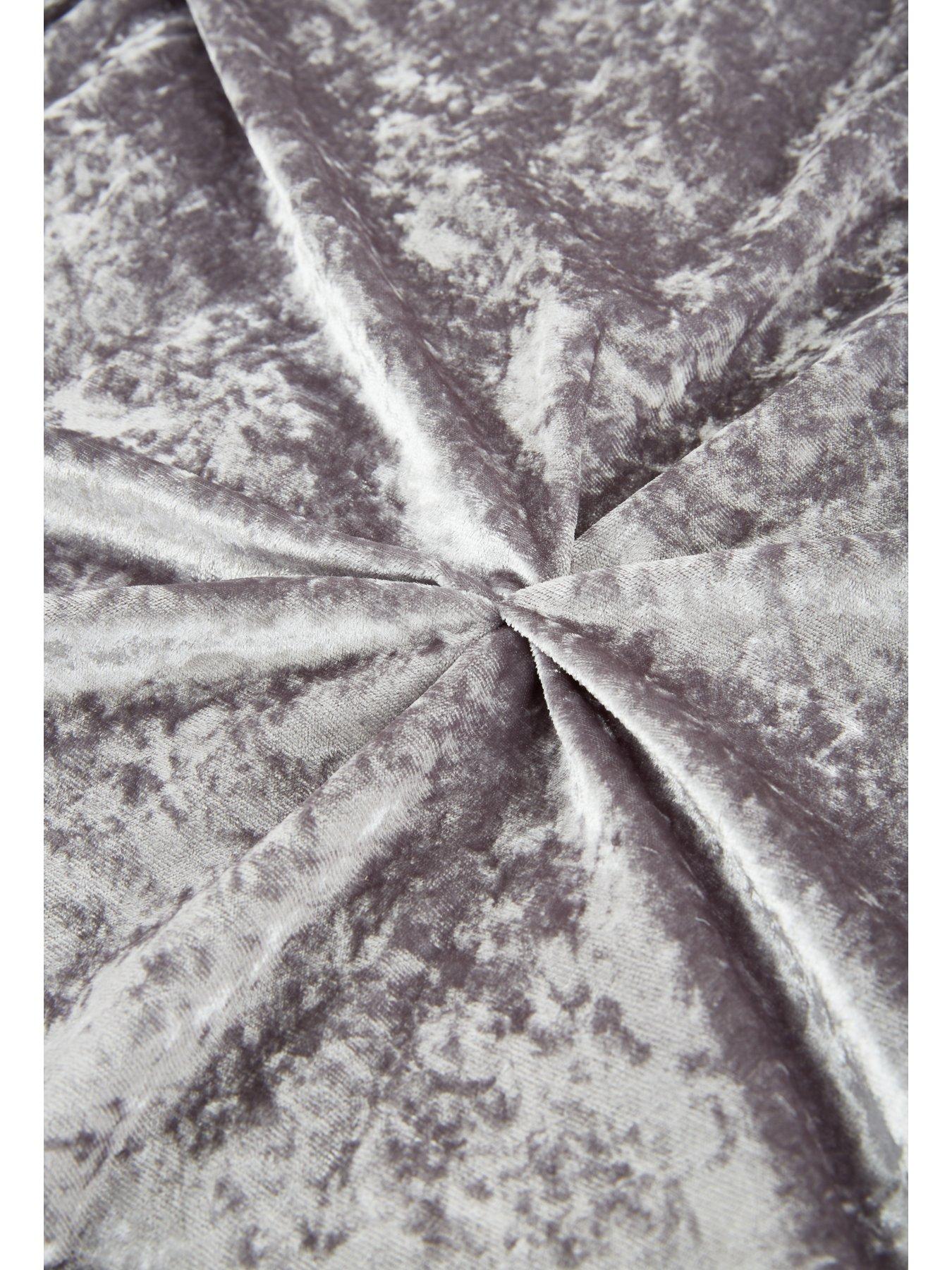Image 3 of 3 of Very Home Amelie Crushed Velvet Bedspread Throw - Silver