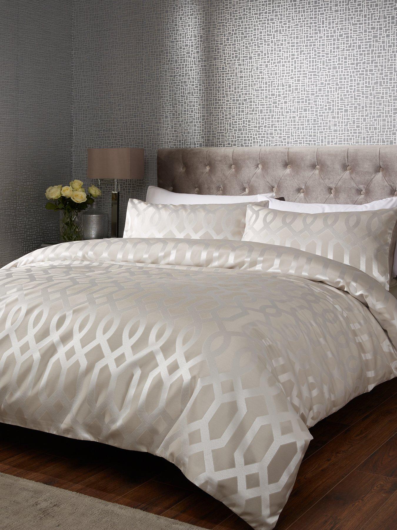 The Very Collection Florence Geometric Duvet Cover Set - Natural