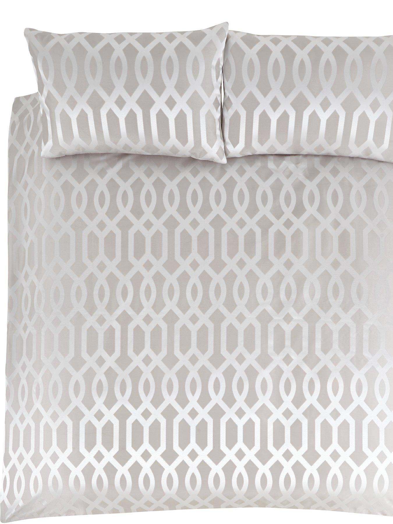 Very Home Florence Geometric Duvet Cover Set Natural