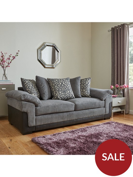stillFront image of phoenix-fabric-and-faux-leather-3-seater-2-seater-sofa-set-buy-and-save