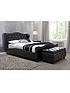  image of chelmsford-faux-leathernbspbednbspframe-with-mattress-options-black