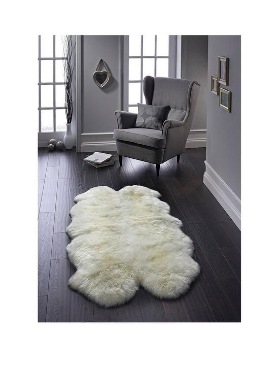 front image of luxe-collection-genuine-sheepskin-wool-rug-quad