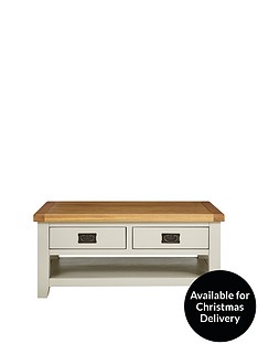 Ready Embled Coffee Tables Home Garden Www Luxe Collection Oakland Painted 100 Solid Wood 2 Drawer Coffee Table