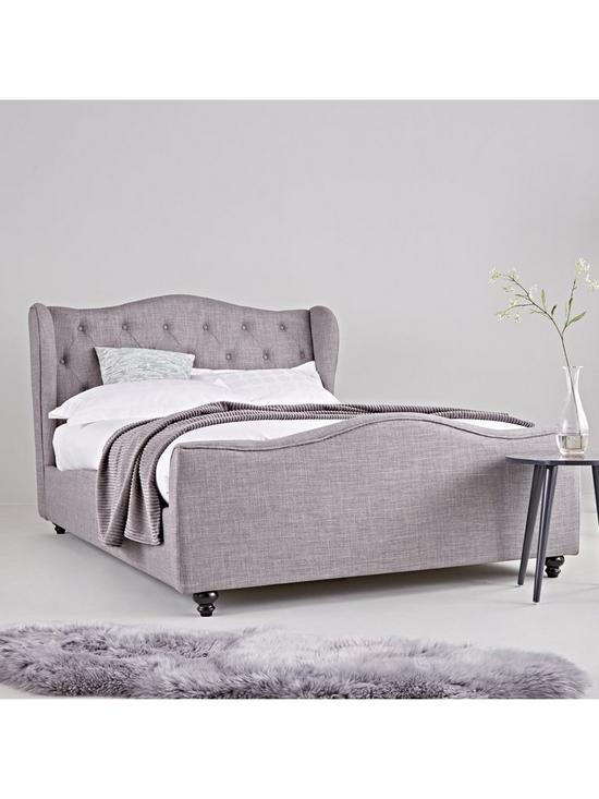 stillFront image of chelmsford-fabric-double-bed-frame-with-mattress-options-buy-and-save
