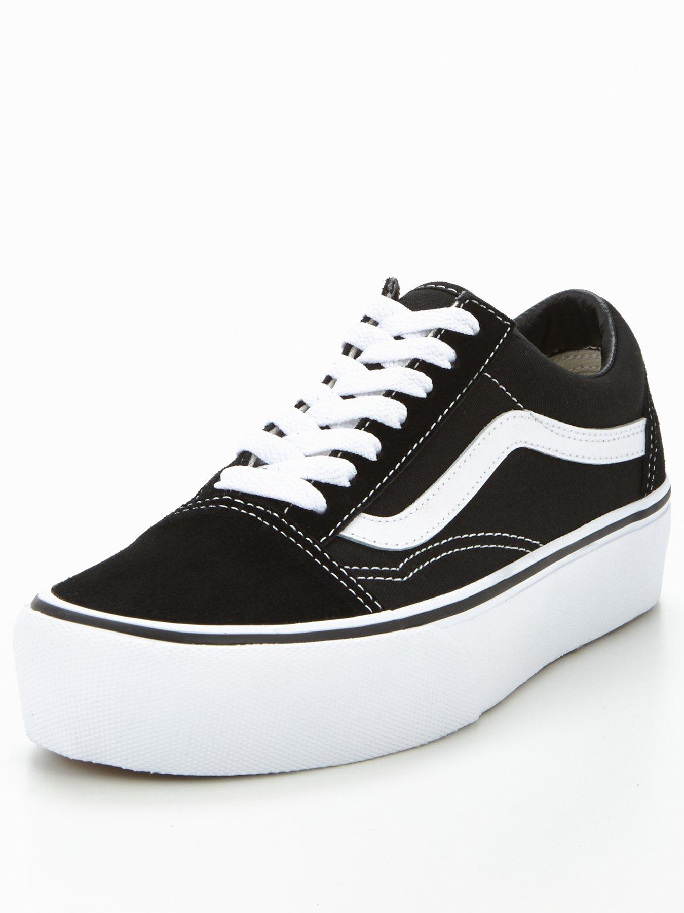 Vans Womens Old Skool Platform Trainers - Black