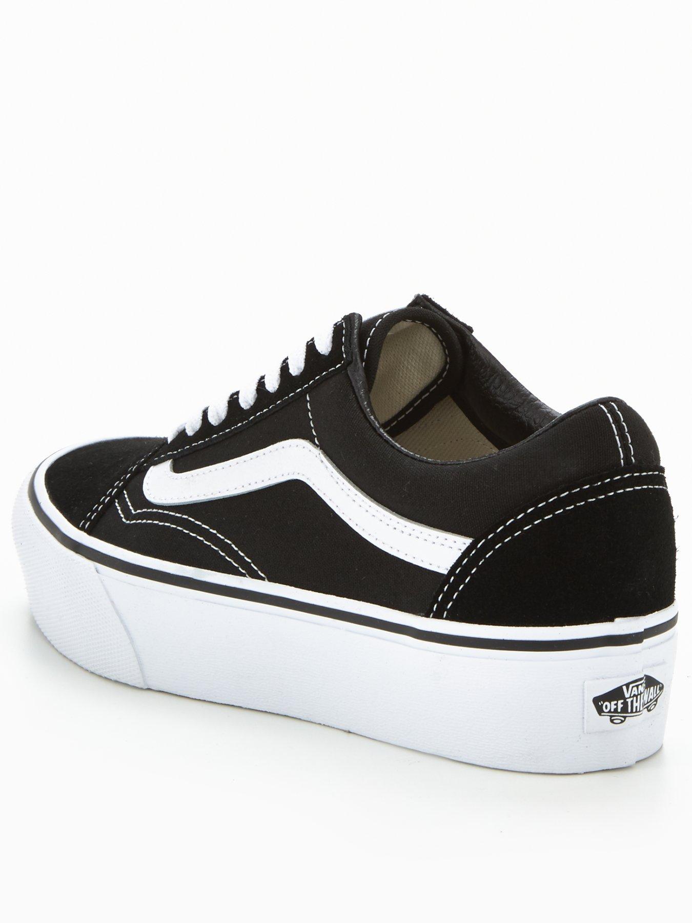 Black and white vans womens sale hotsell