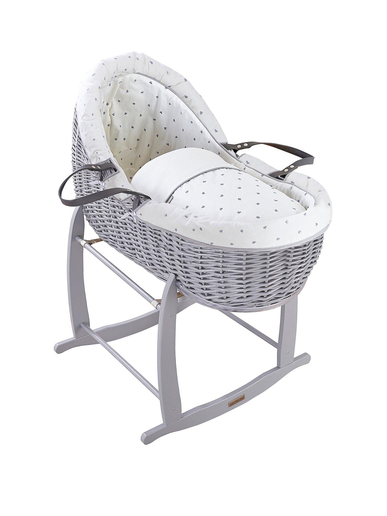 Clair De Lune Lullaby Hearts Willow Bassinet Littlewoods Com