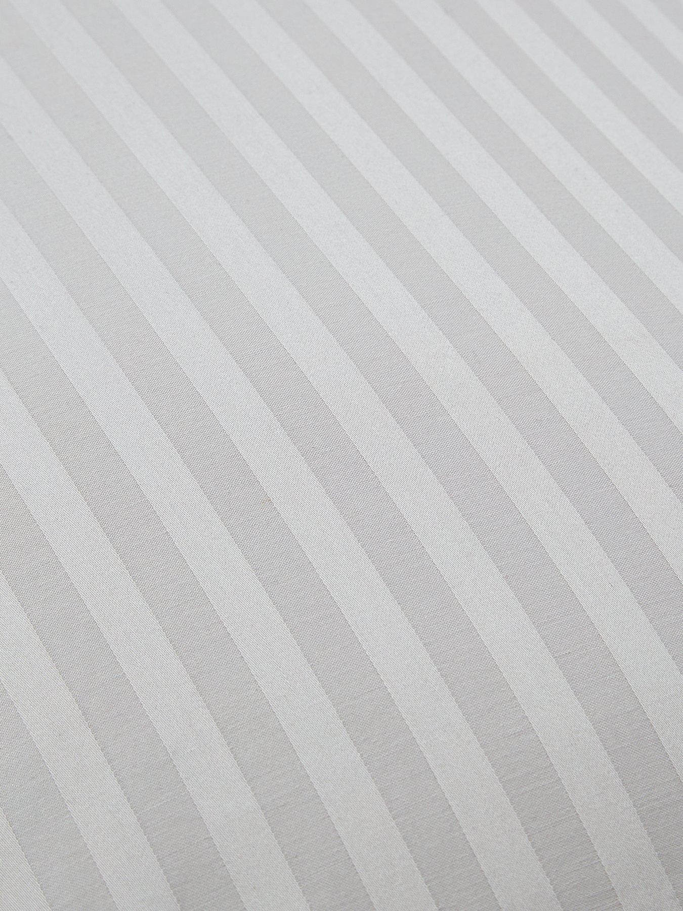 Image 3 of 4 of Very Home Luxury 300 Thread Count Soft Touch Sateen Stripe 32cm Extra Deep Fitted Sheet - Cream