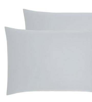 White Comfort Collections Oxford Pair Pillow Cases 50 x 75 CM PolyCotton Easy Care Non Iron Plain Dyed Pillowcases Hotel Quality COLOUR