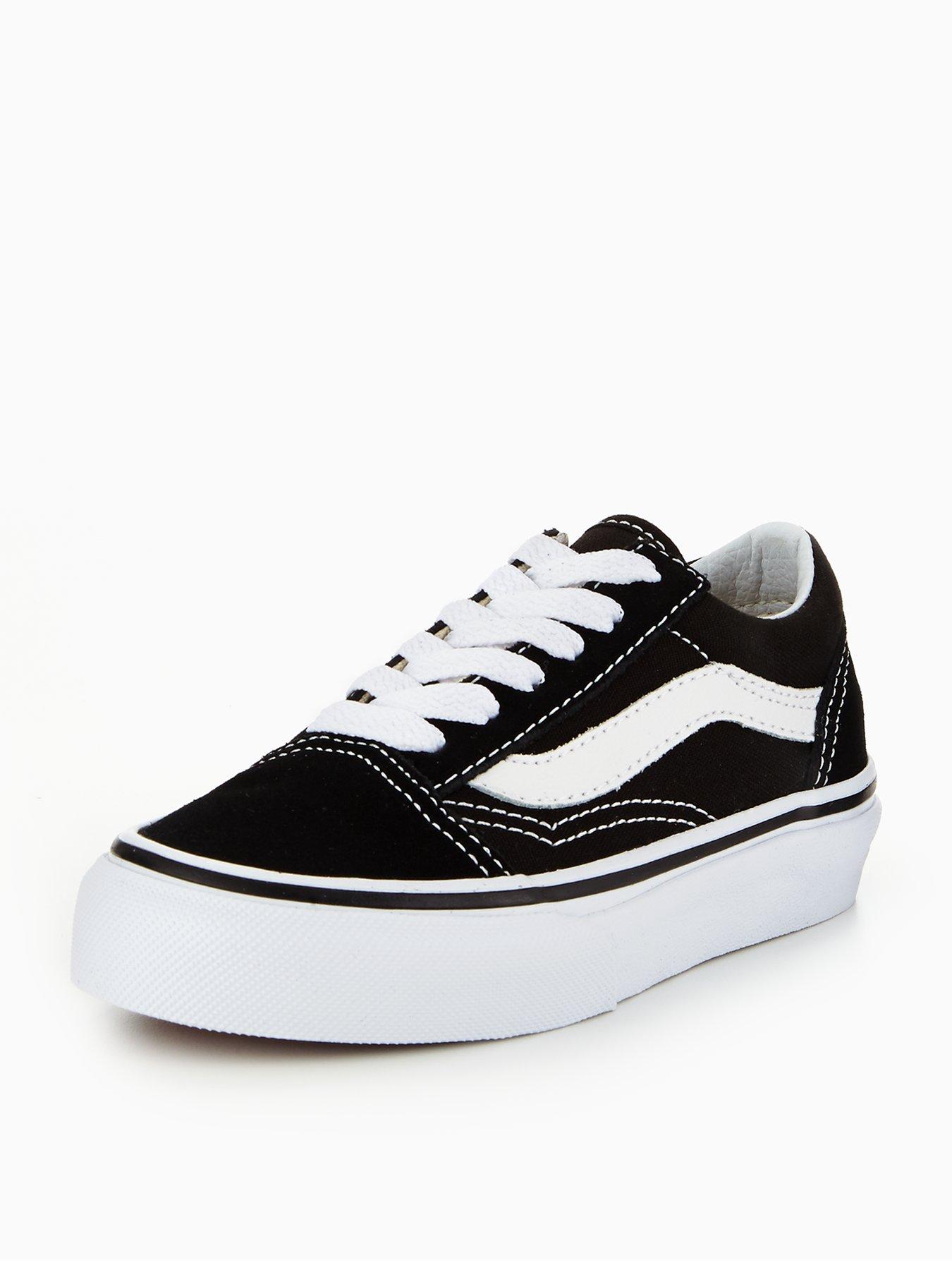 front image of vans-unisex-kids-trainers-blackwhite