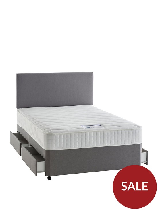 stillFront image of silentnight-mia-1000-pocket-memory-divan-bed-with-storage-options-headboard-not-included