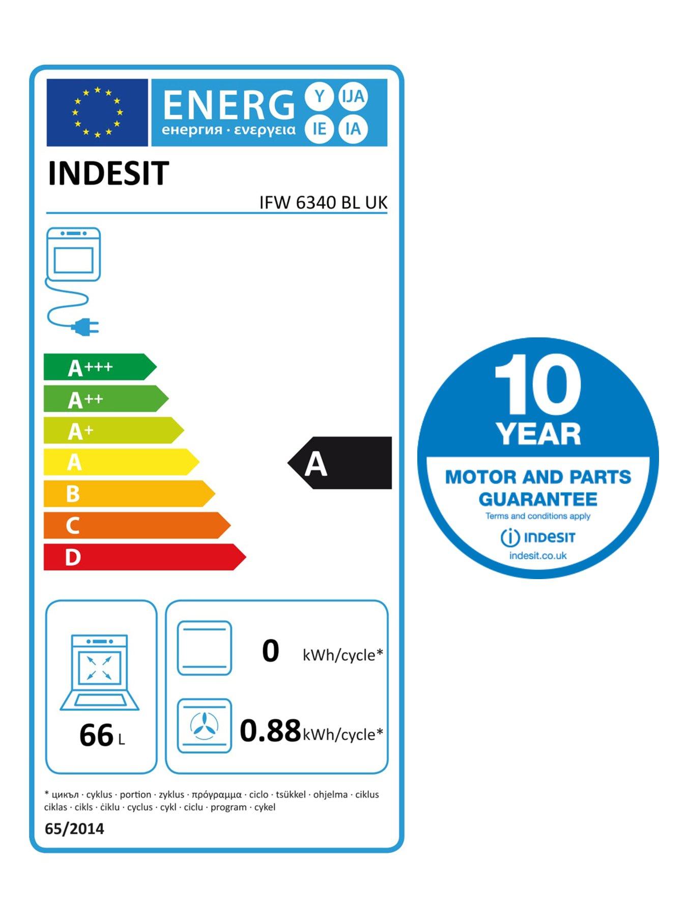 Image 6 of 7 of Indesit Aria IFW6340BLUK Built-in Single Electric Oven&nbsp;- Black