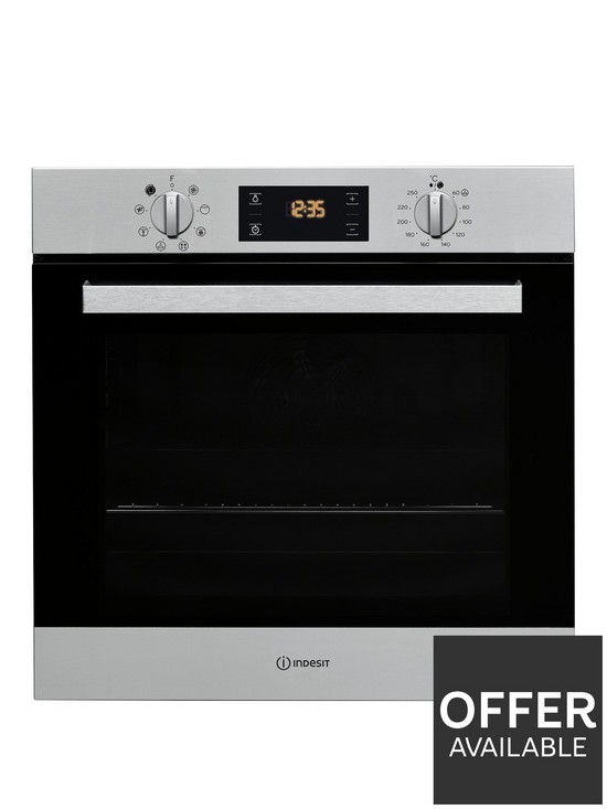 front image of indesit-aria-ifw6340ixuk-built-innbspfan-assisted-singlenbspelectric-ovennbsp--stainless-steel