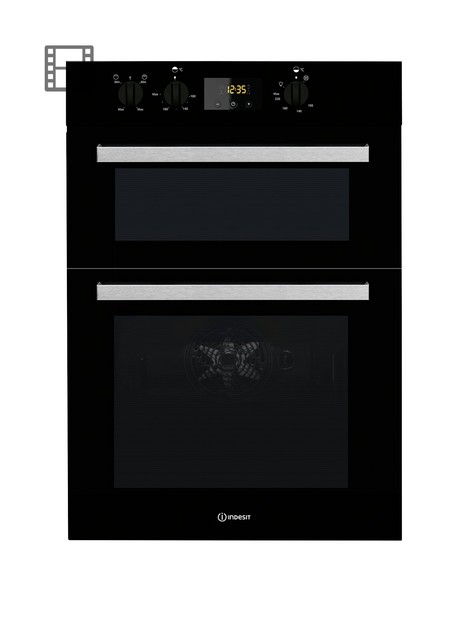 indesit-aria-idd6340bl-built-in-double-electric-oven-black