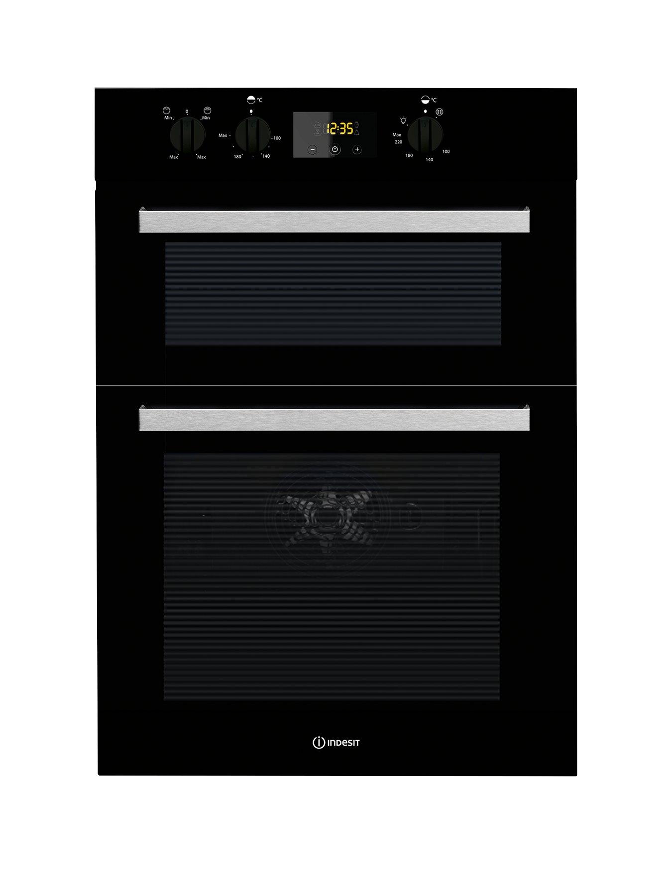 Image 1 of 5 of Indesit Aria IDD6340BL Built-in Double Electric Oven - Black
