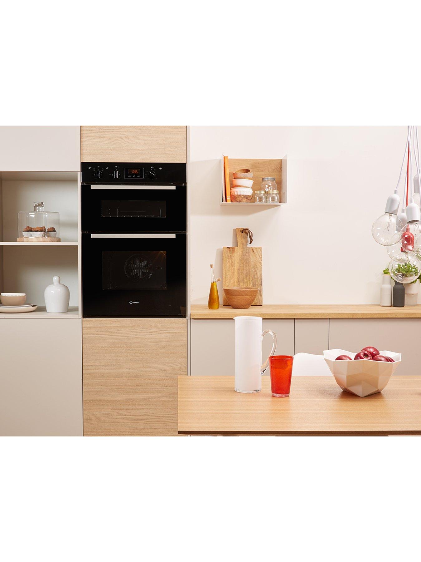 stillFront image of indesit-aria-idd6340bl-built-in-double-electric-oven-black