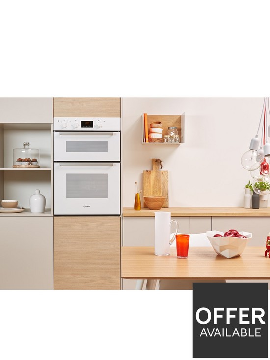 stillFront image of indesit-aria-idd6340wh-built-in-double-electric-oven-white