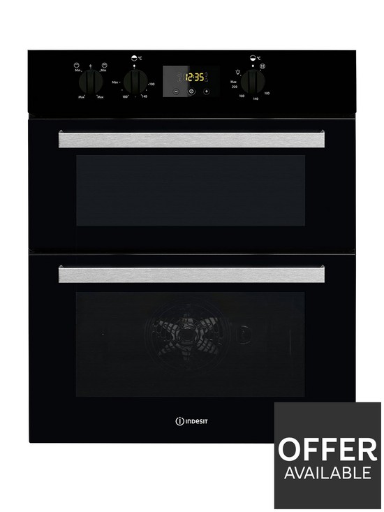 front image of indesit-aria-idu6340bl-built-under-double-electric-ovennbsp--black