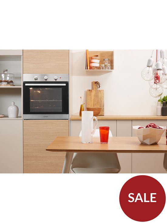 stillFront image of indesit-aria-ifw6230ixuk-built-in-single-electric-oven-stainless-steel