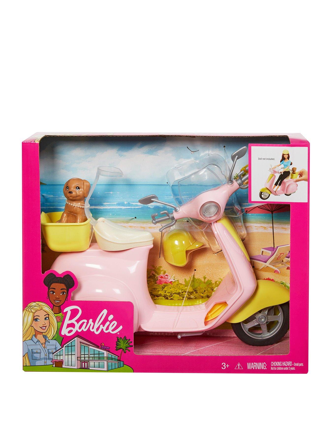 barbie scooter with puppy