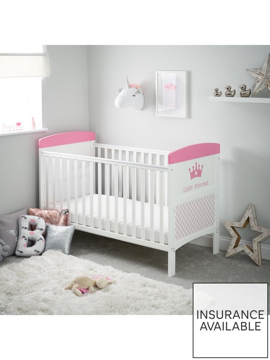 front image of obaby-grace-inspire-cot-bed-little-princess