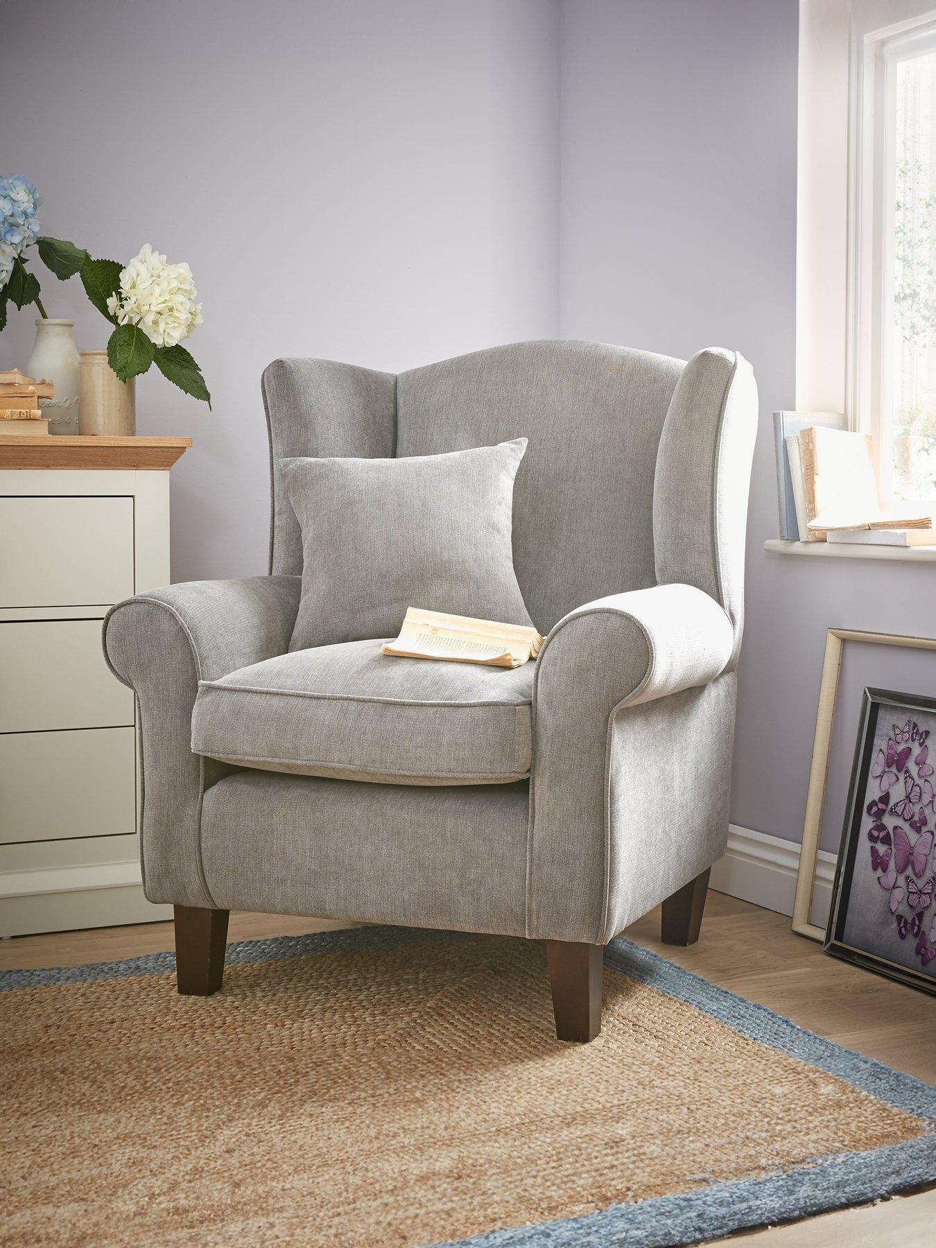 Image 1 of 5 of The Very Collection Denton&nbsp;Grace Chenille Fabric Wing Chair