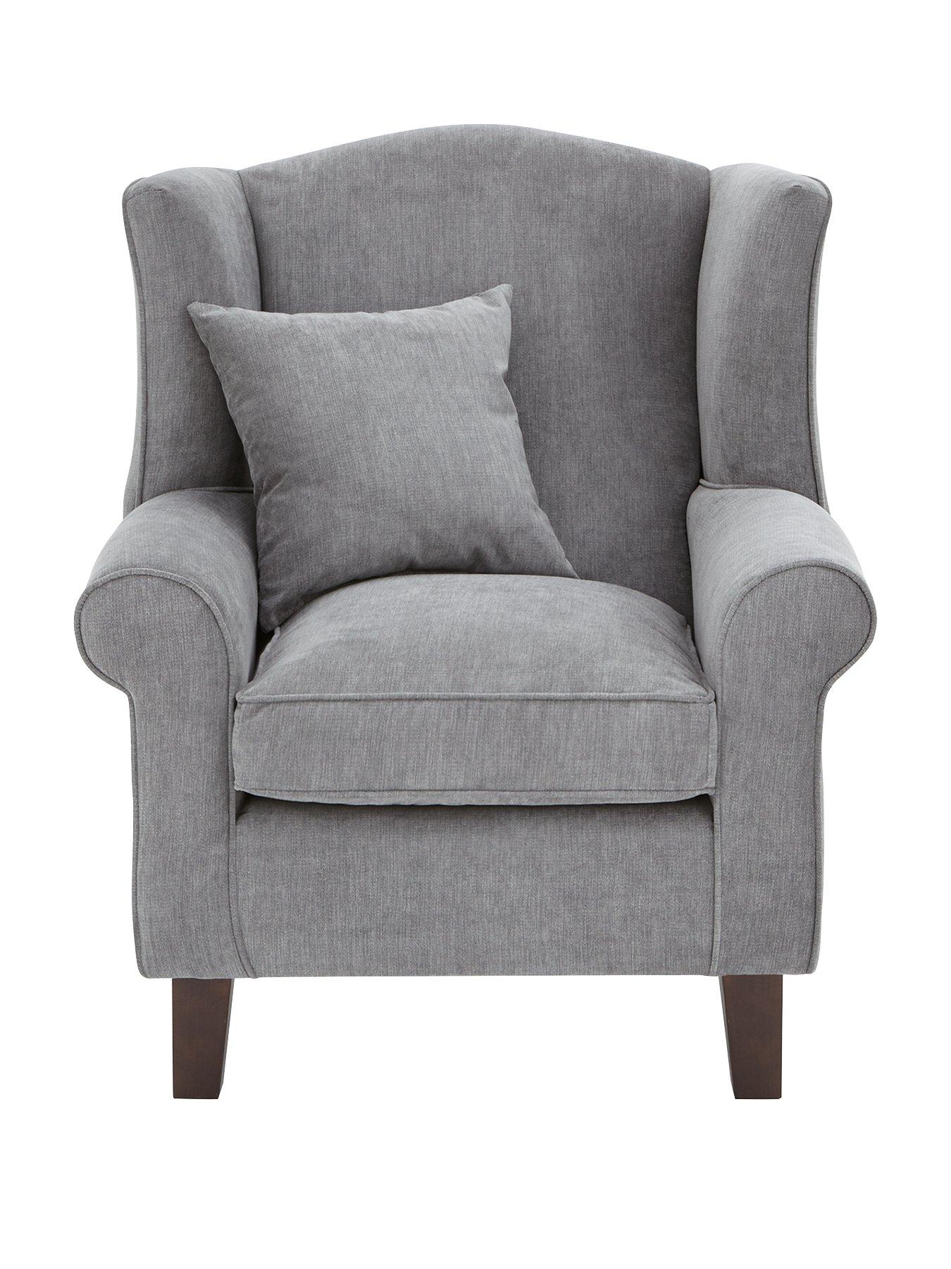  image of very-home-dentonnbspgrace-chenille-fabric-wing-chair