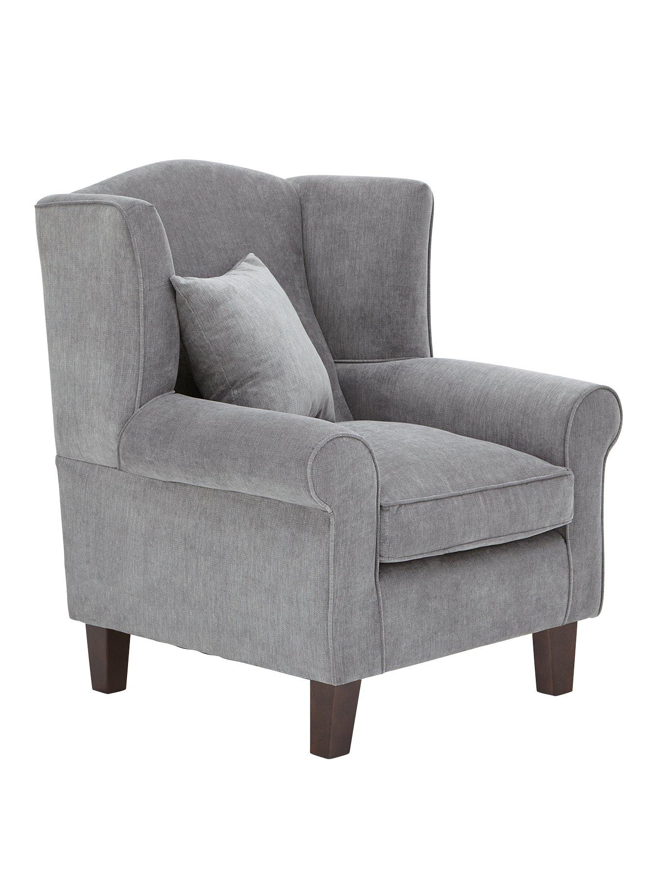 image of very-home-dentonnbspgrace-chenille-fabric-wing-chair
