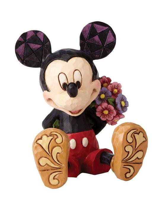 front image of disney-traditions-mickey-mouse-with-flowers-figurine
