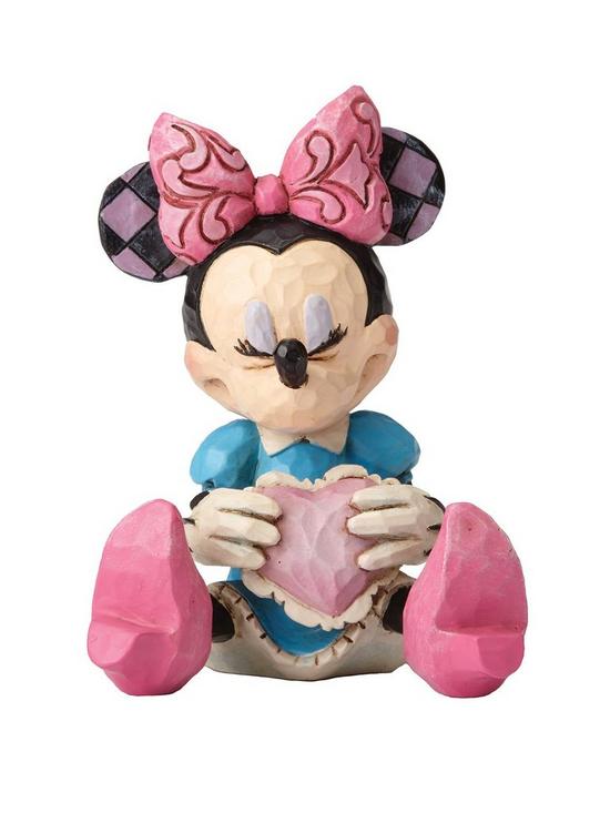 front image of disney-traditions-minnie-mouse-with-heart-figurine