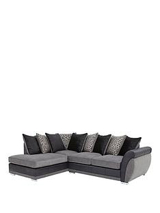 Corner Sofas Fabric Leather Littlewoods Hilton Left Hand Corner Chaise Sofa