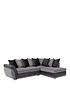  image of hilton-fabric-and-faux-leather-right-hand-corner-chaise-sofa