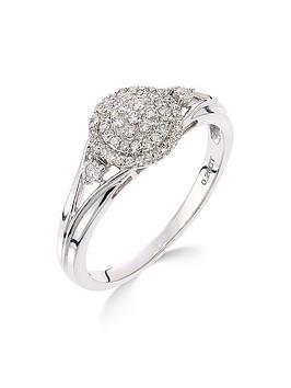 Love DIAMOND Love Diamond 9Ct White Gold 18 Point Diamond Cluster Ring Picture