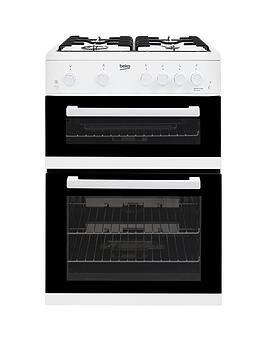 Beko   Kdg611W 60Cm Gas Cooker With Full Width Gas Grill - White