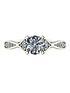  image of moissanite-9ct-gold-1ct-eq-twisted-shank-solitaire-ring