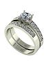 image of moissanite-lady-lynsey-9ct-gold-120ct-total-round-brilliant-centre-moissanite-bridal-set