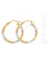  image of love-gold-bracci-9ct-3-col-diamond-cut-24mm-hoop-creole-earrings