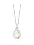  image of love-pearl-sterling-silver-rhodium-plated-freshwater-pearl-amp-cubic-zirconianbsppendant