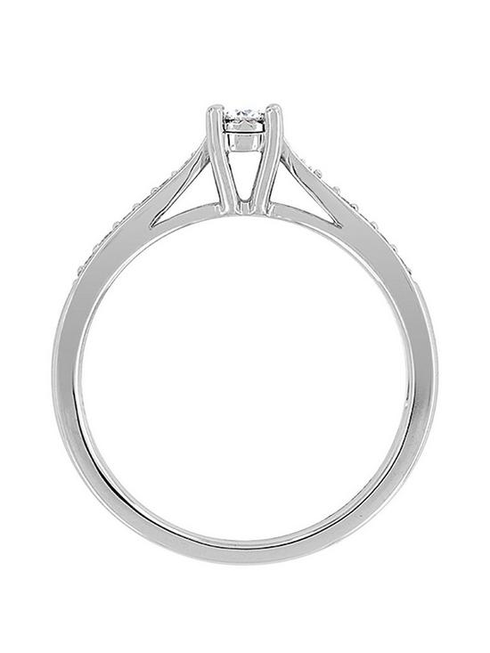 stillFront image of love-diamond-9ct-white-gold-19-point-diamond-engagement-ring