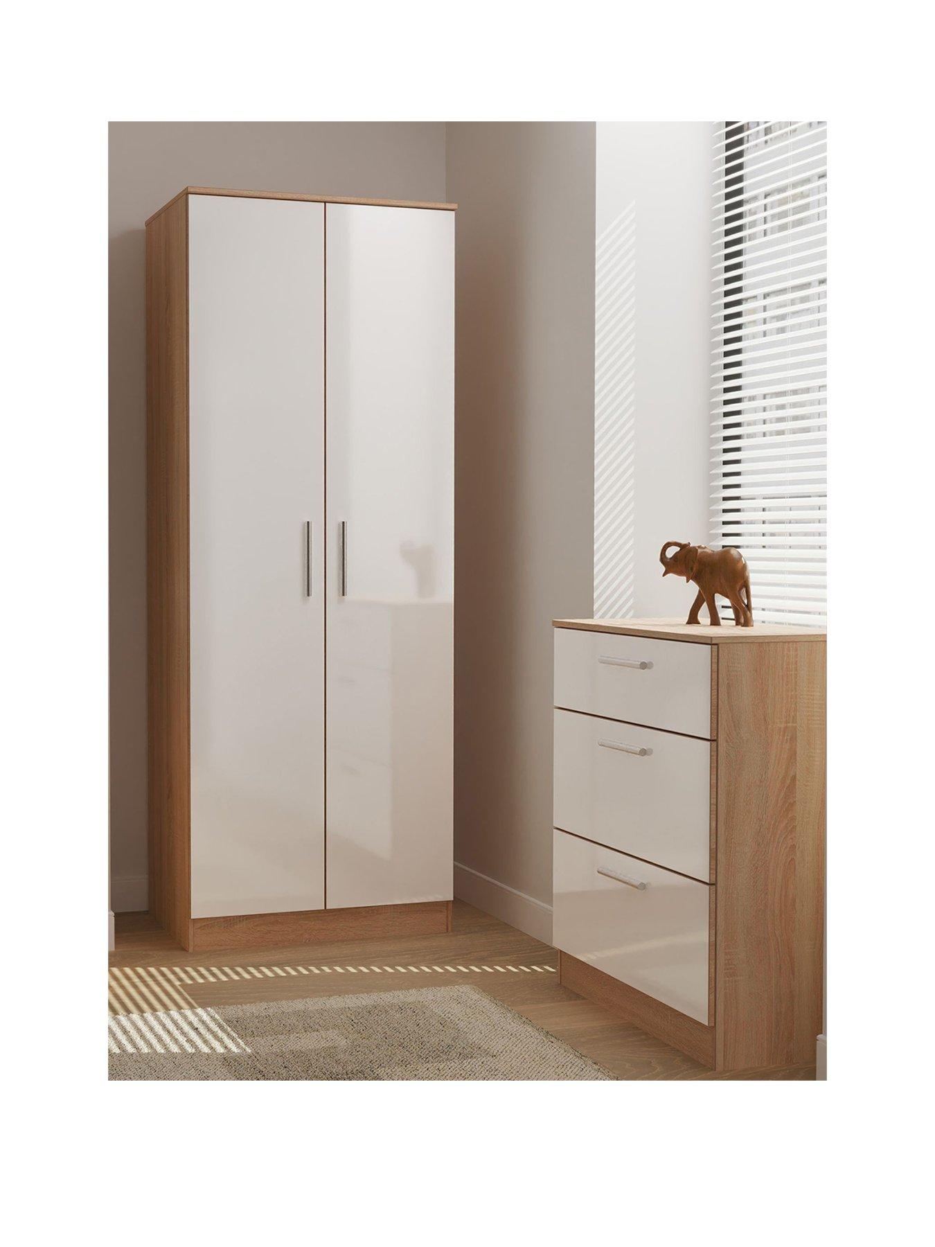  image of swift-montrealnbsp3-piece-ready-assembled-package-ndash-2-door-wardrobe-3-drawer-chest-and-bedside-tablenbsp--fscreg-certified