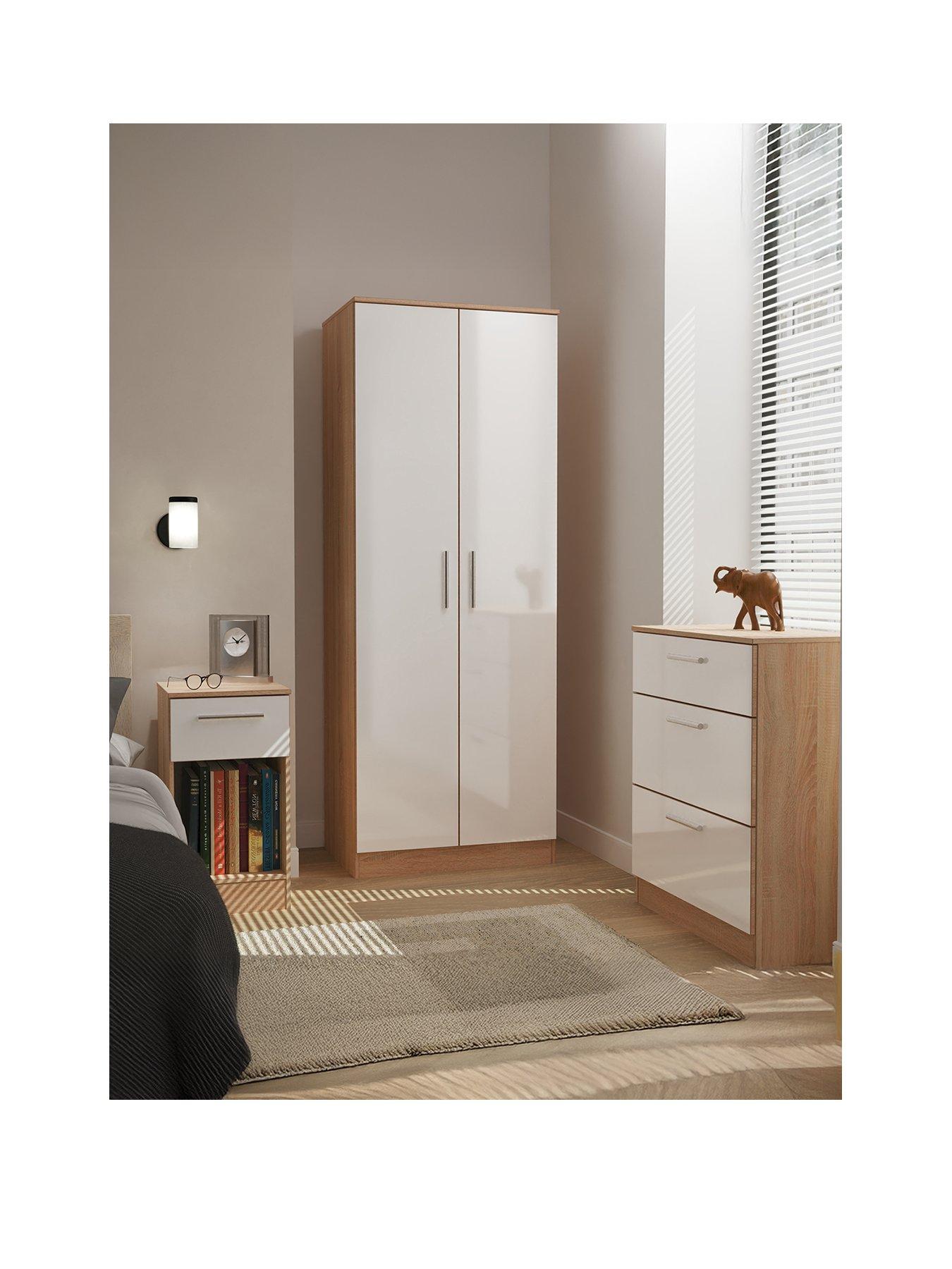 Image 1 of 1 of SWIFT Montreal&nbsp;3-piece Ready Assembled Package &ndash; 2-Door Wardrobe, 3-Drawer Chest and Bedside Table&nbsp;- FSC&reg; Certified